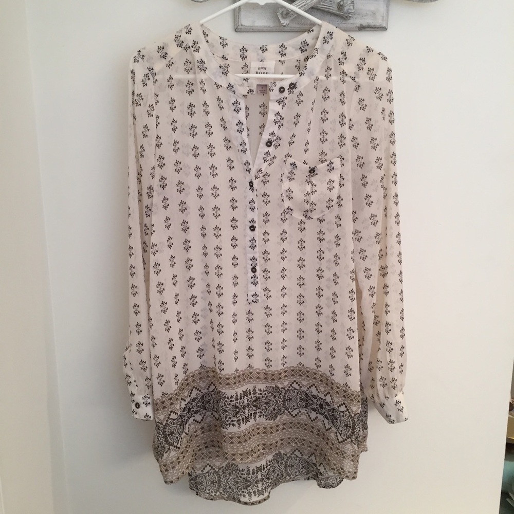 Long Sleeved Sheer Blouse